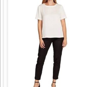 Vince Camuto Short Sleeve Rumple Hammer Satin S